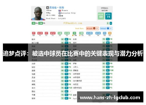 追梦点评：被选中球员在比赛中的关键表现与潜力分析