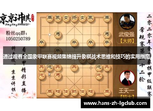 通过观看全国象甲联赛视频集锦提升象棋战术思维和技巧的实用指南 通过观看全国象甲联赛视频集锦提升象棋战术思维和技巧的实用指南